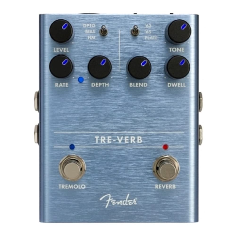 Fender Tre-Verb, Guitar Effect Pedal, Digital Reverb/Tremolo,