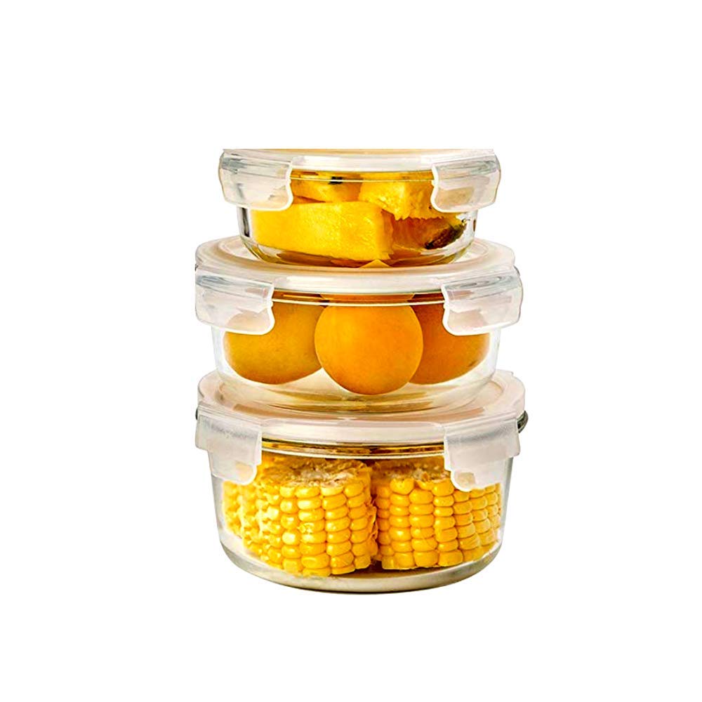 Buy Femora Borosilicate Glass Food Storage Container with Air Vent Lid