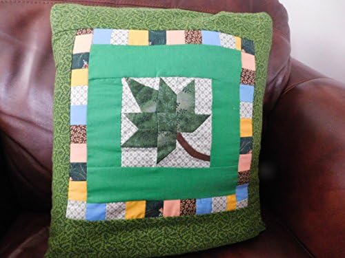 Green Maple Leaf Quillow/lapthrow/pillow