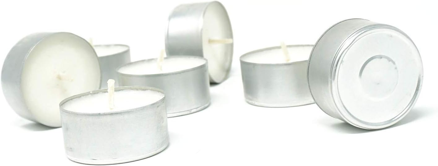 Coraz Home, Pack of 80 Natural Tealights, 8-Hour Burn Time Each Tea Light- 100% Rapeseed White Wax - Image 4
