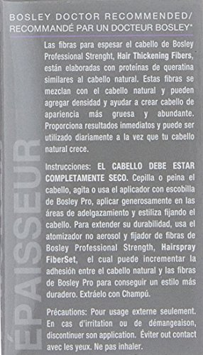 Bosley Professional Strength Hair Thickening Fibers, Black, 0.42 oz.