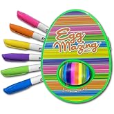 EggMazing Easter Egg Mini Decorator Kit Arts and Crafts Set - Includes Egg Decorating Spinner and 6 Markers - Ages 3 and Up [Packaging May Vary]