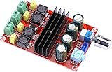 Audio Amplifier Board, Yeeco Dual Channel 100W+100W Digital Power Amplifier Board DC 12-24V 15V 20V Car Audio Stereo AMP Module with Volume Knob and 3.5MM Audio Input for Audio System DIY Speakers