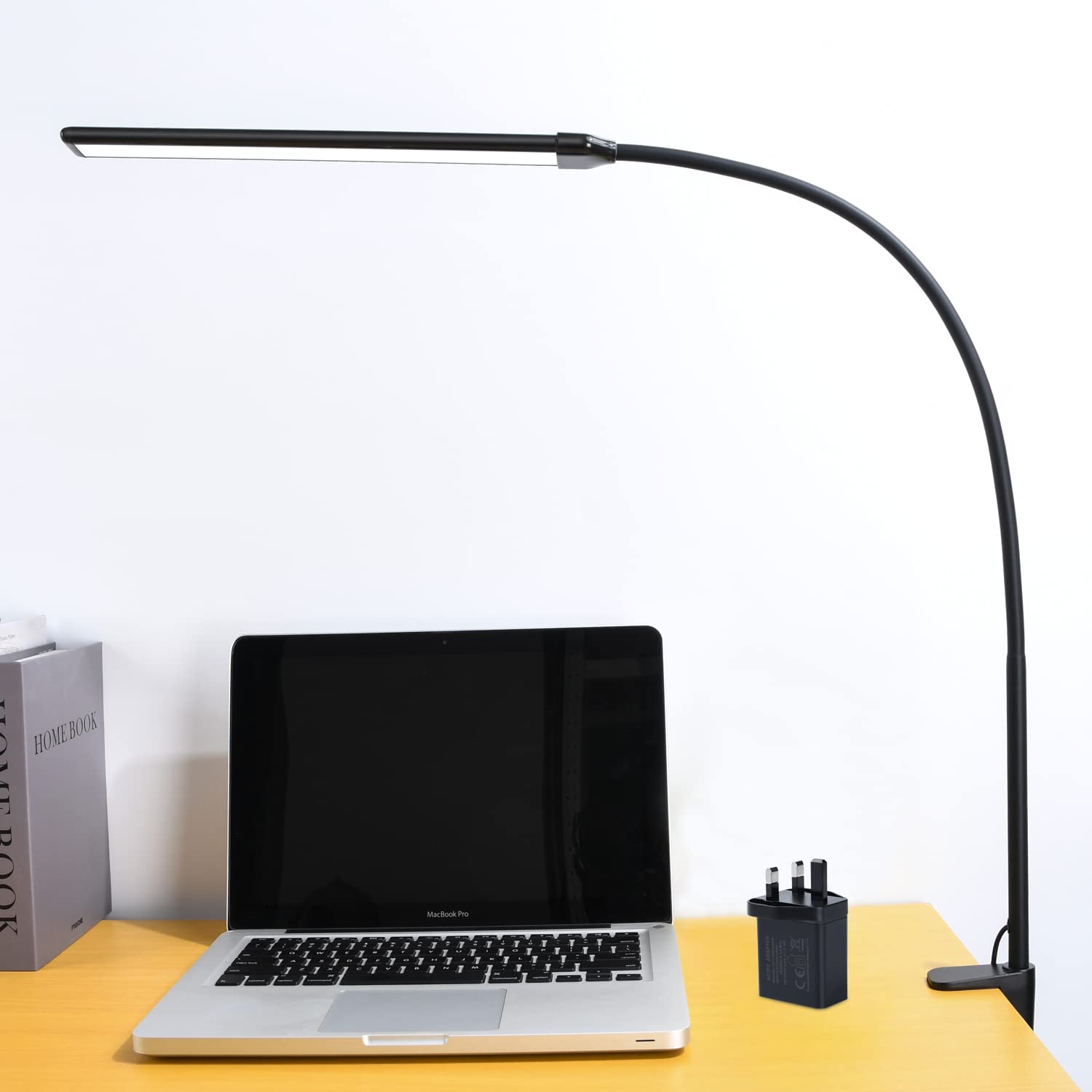 CeSunlight Workbench Light, Led Desk Lamp with Clamp, 11W, 850 LMS, 3 Color Modes, 10 Brightness Levels, Eye-Caring 26 Inches Flexible Gooseneck Task Lamp for Hobby, Office (Adapter Included)