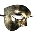 Flywife Masquerade Mask for Women Men Couples Set Phantom of The Opera Mask Half Face Mardi Gras Mask (Antique Gold)