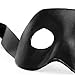 BengPro Men's Black Venetian Mardi Gras Masquerade Mask Faux Leather Halloween Costume Fancy Decorative Half Mask
