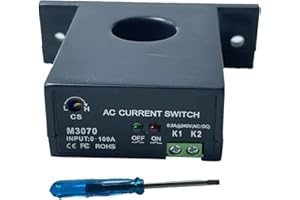 LELUKEE Current Sensing Relay AC Current Sensing Switch 0-100A Normally Open Amp Sensor Monitoring Relay (M3070)