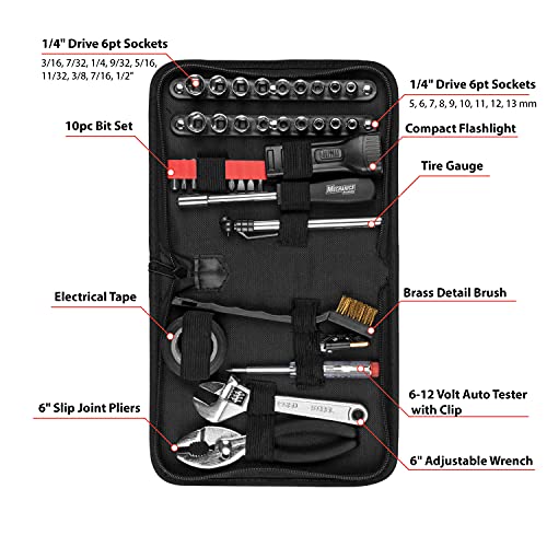 Performance Tool W1197 38 Piece Compact Tool Set with Zipper Case