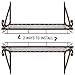 Sorbus Pots and Pan Rack — Decorative Wall Mounted Storage Hanging Rack — Multipurpose Wrought-Iron shelf Organizer for Kitchen Cookware, Utensils, Pans, Books, Bathroom (Wall Rack - Bronze)