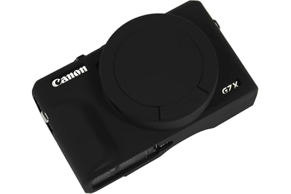 Easy Hood Case for Canon Powershot G7 X Mark III Digital Camera, Soft Silicone Protective Cover with Removable Lens Cover for Canon Powershot G7X Mark III DSLR Camera (Black)