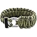 STEVEN G Men's Survival Gear Adjustable Professional Paracord Fashion Sport Bracelet with Firestarter and Striker/Cutter for Outdoor Adventures Prime Gift, Army Green