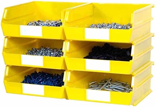 Yellow 2 Piece Wall Mount Rail System Bin Storage