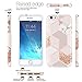 JAHOLAN Bling Glitter Sparkle Rose Gold Marble Design Slim Shockproof Clear Bumper TPU Soft Case Rubber Silicone Cover Phone Case Compatible with iPhone 5 5S