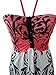TINYHI Women's Top Pretty Handkerchief Halter Beach Dress Summer Printed Summer, Red, Medium