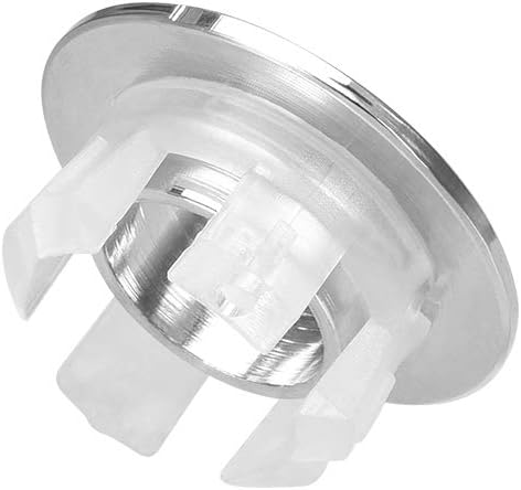 sourcing map Sink Basin Trim Overflow Cover Copper Insert in Hole Round Caps Silver Tone 3Pcs - Image 5