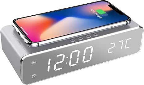 Amazon Co Jp Fomobest Desk Clock Alarm Clock Usb Powered Android Iphone Charger Compatible With Iphone 8 And Up Includes Calendar Thermometer Time Memory Energy Saving Japanese Instruction Manual Included English Language Not Guaranteed