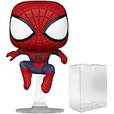 POP Marvel: Spider-Man: No Way Home - The Amazing Spider-Man Funko Vinyl Figure (Bundled with Compatible Box Protector Case), Multicolor, 3.75 inches