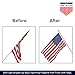 Front Line Flags Flag Pole: 6' Ft White Aluminum Flagpole | Spinning & Tangle Free | Heavy Duty | Wind Resistant and Rust Free Wall Mount Flagpole P/N FL6W