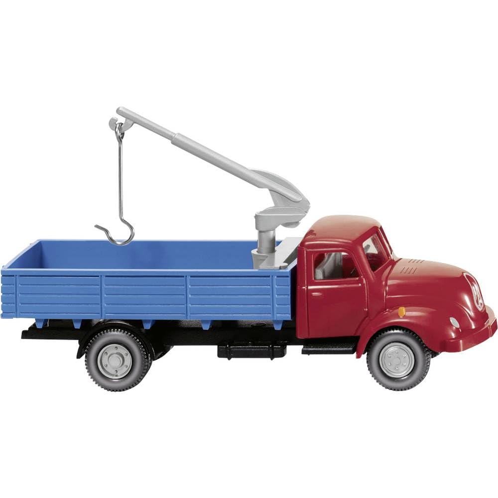 Wiking 042002 Magirus S 3500 Flatbed Truck with Loading Crane