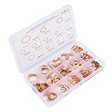 Baban 280 Pcs Flat Ring Copper Washer Assortment Flat Washers Kit 12 Size Types