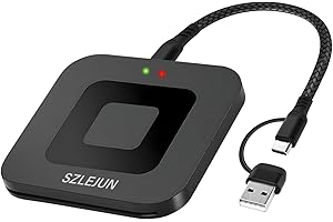 SZLEJUN CAC Reader USB/Type-C - DOD Military CAC Smart Card Reader for Win/Mac/Linux/Android- PIV, PKI, EMV, eSIM, eID,Java Card Compatible with Testing Tools & SDK