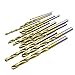 HSS Titanium Coated Twist Drill Bit Set, High Speed Steel Jobber Length Drill, Split Point,13 PCS (For Wood Plastic Metal)