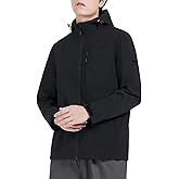 TYSON WOLF Men's Rain Jacket Waterproof Lightweight Rain Shell Raincoat with Hood for Hiking Golf Travel Cycling Windbreaker