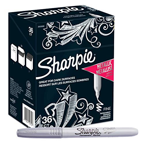 Sharpie 30072 Fine Permanent Markers Metallic Silver, 36 Count Pricepulse