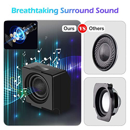 VicTsing Mini Projector with Tripod, 3500 Lux (50% Brighter) Wireless Projector, 1080P Supported Video Projector, HiFi Sound, Compatible with TV Stick, Laptop