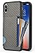 ZVEdeng iPhone Xs Max Wallet Case, iPhone Xs Max Card Holder Case, Shockproof Credit Card Case Carbon Fiber Card Clip Money Pocket Card Grip Case for Apple iPhone Xs Max 6.5'' 2018 Black