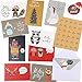 EOOUT 60pcs Christmas Greeting Cards Set, Christmas Cards Assorted with Envelopes and Thank You Stickers, 10 Kinds of Animal Designs for Holiday Greetings