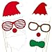 TINKSKY Christmas Party Photo Booth Props Merry Christmas Photo Props Kit for Party Decoration 43pcs