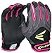 EASTON HF3 Hyperskin Fastpitch Batting Gloves | Pair | Youth Medium | Pink / Green / Grey