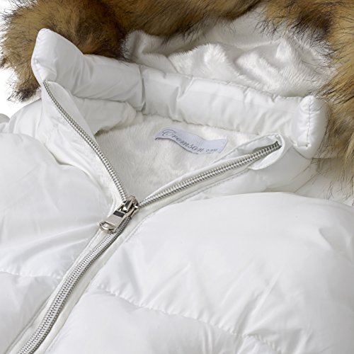 Cremson Girls Boys Newborn Infant Baby Puffer Carbag Pram Bag Snowsuit Bunting - Cream (Size 0/6M)