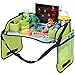 Innokids Kids Travel Tray Children Car Seat Activity Snack and Play Desk with Detachable Organizers for Car Plane and Baby Stroller (Fruit Green)