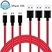 Micro USB Cable, Celltronics 10FT Long Micro USB Charger Nylon Braided Sync and Charging Cable for Samsung S7, HTC, Motorola, Nokia, Android, and More(Red)