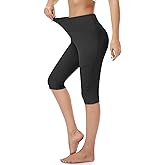 RIMLESS 7 Women's Leggings with Pockets High Waist Cotton Yoga Pants Workout Running Athletic Capris