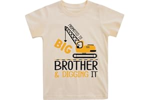 GEOYUNE Big Brother T Shirt for Baby Boys Cotton T-Shirt Short Sleeve Tops Toddler Baby Announcement Tees Outfits 1-7 Years