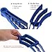 Window Blinds Cleaner Brush with 3 Microfiber Sleeves Removable for Window Blinds Duster Air Conditioner Jalousie Dust Cleaner(Blue)