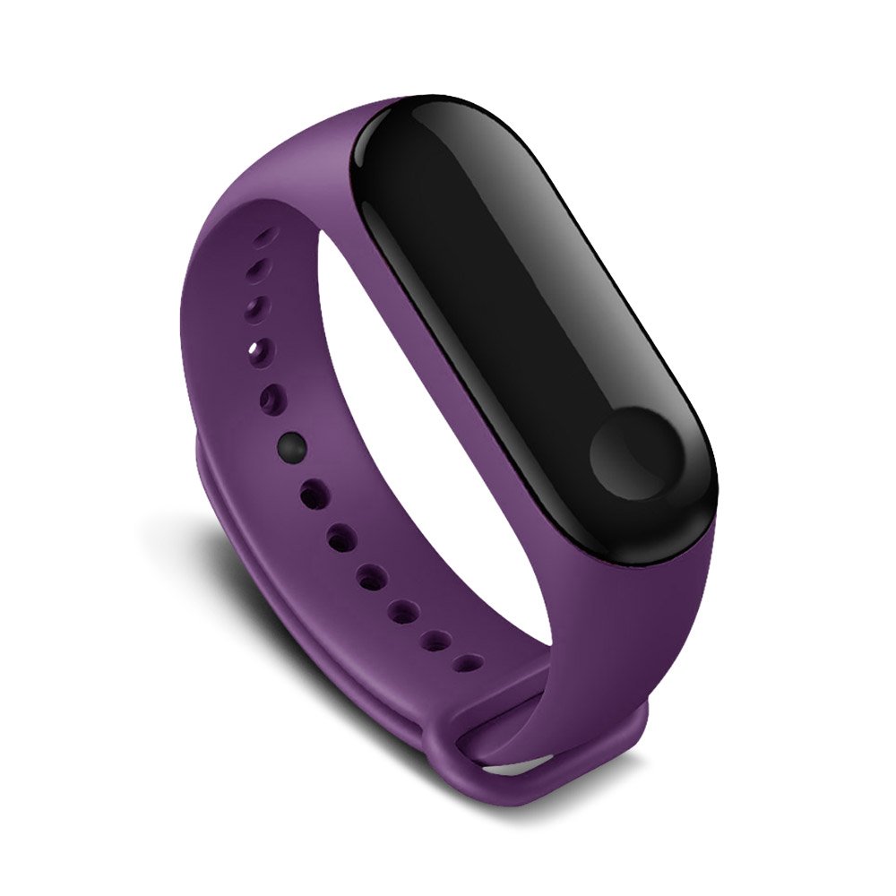 AWINNER Colorful Waterproof Replacement Bands for Xiaomi Mi Band 3 Smart Miband 3nd (No Activity Tracker) (Purple)