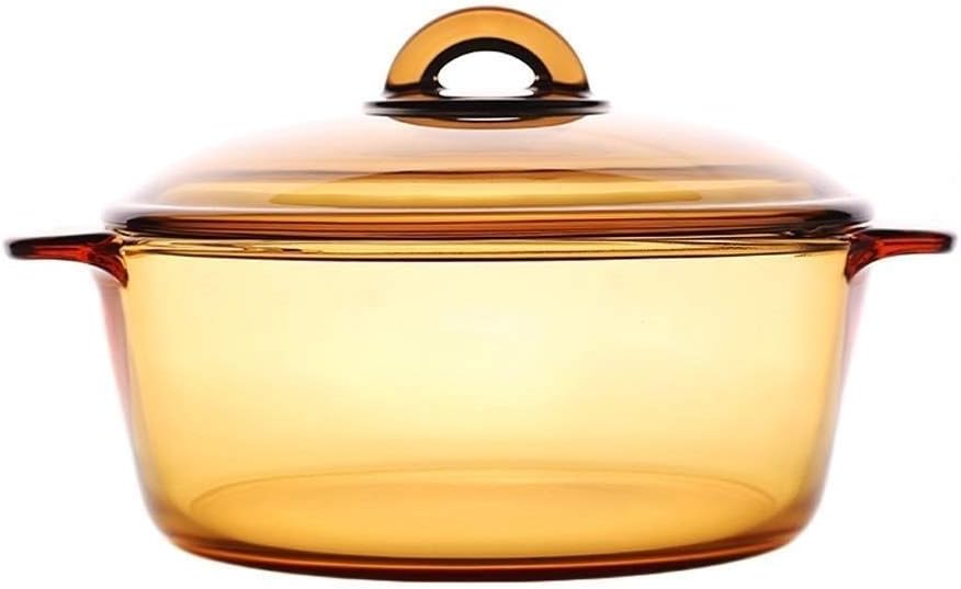 HIZLJJ Cocotte en Verre Ronde Transparente avec Couvercle Couvercle du Four à congélateur et au