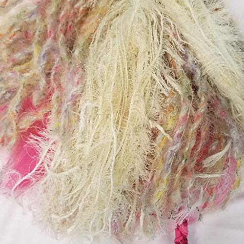 Handmade Big Hair Head Girly Pink Ribbon Doll - Thumbnail 7
