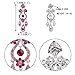 EVER FAITH Austrian Crystal Art Deco Prom Jewelry Flower Vase Chandelier Pierced Dangle Earrings Pink Silver-Tone