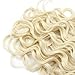 22” Clip in Hair Extensions Full Head Curly Wavy Hairpieces for Women 7pcs 140gram (Bleach Blonde - 613#)