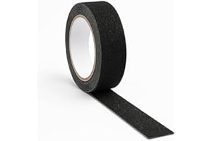 Dpm tapes 6093A - Black Non-Slip Adhesive Tape for Indoor/Outdoor Use - Anti-Fall, Slip-Resistant, Residue-Free (0.98 inches x 16.4 feet)