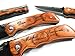 MTech Personalized Engraved Wood EDC Pocket Knife Groomsman Boyfriend Dads Grandpa Anniversary Husband Wedding Gift Contour Grip