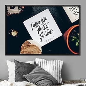 signwin Framed Canvas Wall Art Pressed Quotes 3D...