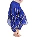 MUNAFIE Belly Dance Harem Pants Tribal Arabic Halloween Pants with Gold Trim US0-14