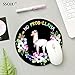 No Prob-Lama Mousepad, Llama Mouse Pad, Funny Mousepad, Lama Animal Lovers Llama in Flowers