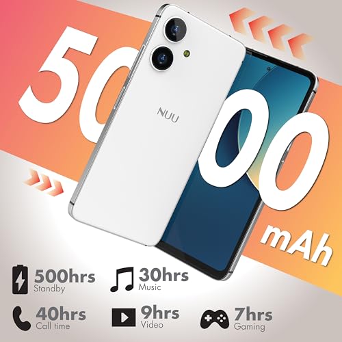 NUU N10 Basic Cell Phone for T-Mobile, Mint, Metro, Qlink, Tello and More 4GB/128GB, Perfect for Teenagers, Dual SIM 4G, Octa-Core 6.6